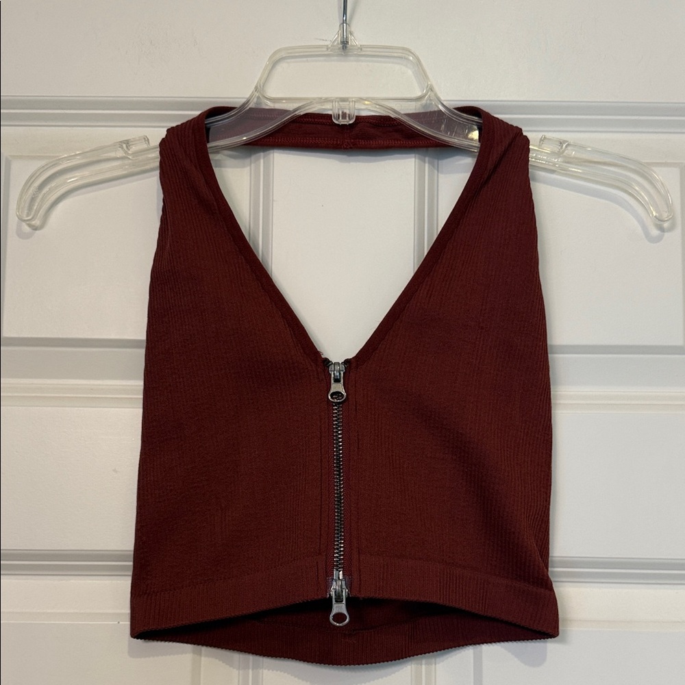 Urban Outfitters Zip-Up Crop Top